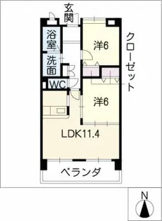 アネックス稲沢駅前【2階】の間取り