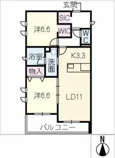 ラコンテ古径【3階】の間取り