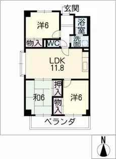 マンション桂【1階】の間取り