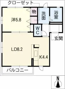 クラヴィエ下和田 B【2階】の間取り
