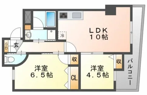 大阪府大阪市東淀川区小松2丁目【マンション】の間取り