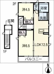 レトア末広D【2階】の間取り