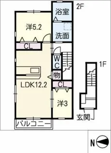 Charmant【2階】の間取り