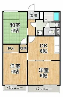 サンハイツ西井Ⅰ【2階】の間取り