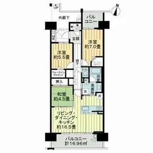 ライオンズ知立レジデンス【3階】の間取り