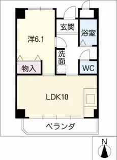 めぞん我楽庵【2階】の間取り