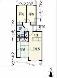 グランメール表台【3階】の間取り