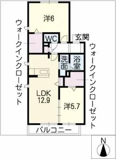 コンフォール・アン【2階】の間取り