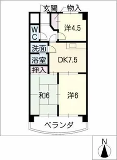 リアリノ庄内通【5階】の間取り
