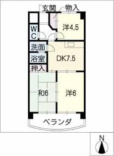 リアリノ庄内通【5階】の間取り