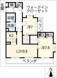 GREEN HILLS AZAREA【1階】の間取り