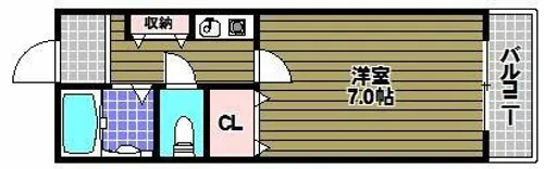 スクエアメゾン阪南【4階】の間取り