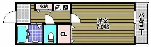 スクエアメゾン阪南【7階】の間取り