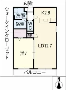 イーストメゾン A棟【2階】の間取り