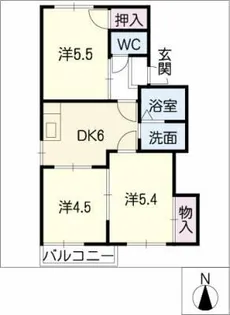 La Vie38 E棟【2階】の間取り