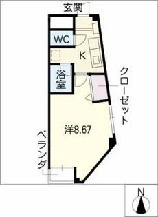 ソレアード池下【4階】の間取り