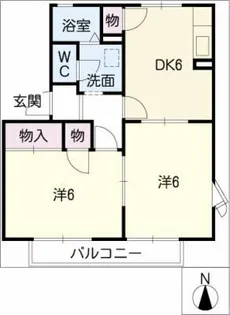 グリーンシャルマン【1階】の間取り