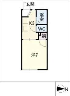 タウニーグリーンハウス【1階】の間取り