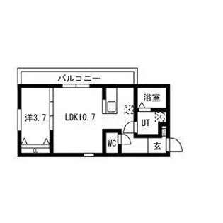 緑と風のクーレ(- Midori & Kaze Coure -)【2階】の間取り