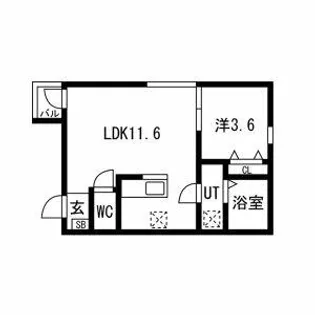 緑と風のクーレ(- Midori & Kaze Coure -)【1階】の間取り