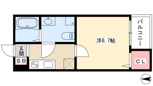 フィローネ高畑【2階】の間取り