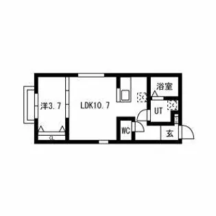 緑と風のクーレ(- Midori & Kaze Coure -)【1階】の間取り