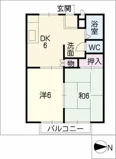 メゾン木ノ下【2階】の間取り