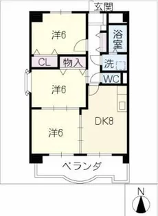 レジデンスK【6階】の間取り