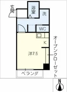 ユース山手館【7階】の間取り