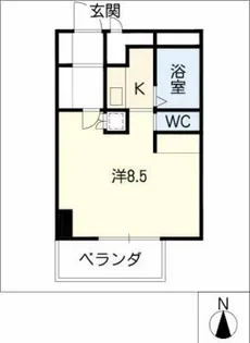 ユース山手館【5階】の間取り