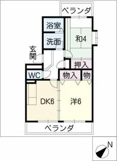 リヴェール保呂【2階】の間取り