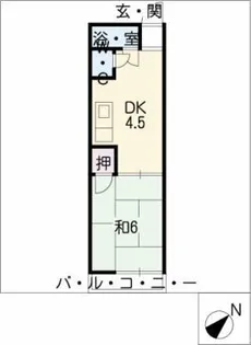 第2志水荘【2階】の間取り