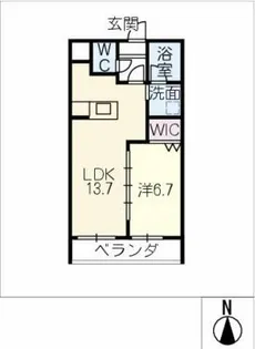 Wan’s Terrace【2階】の間取り