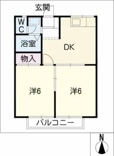 エステートピアまき【2階】の間取り