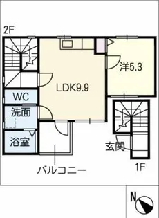 塚扶ハウス【2階】の間取り