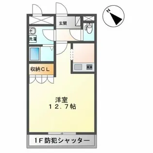 エバーハイツA【1階】の間取り
