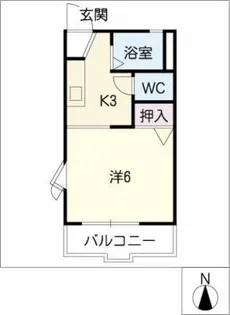 リバティ一本木【1階】の間取り