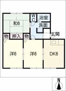 グリーンパークSANO A棟【1階】の間取り