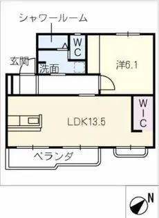 グリーンハイツ野村【1階】の間取り