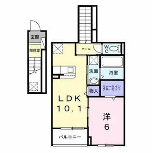アンソレイユ【2階】の間取り