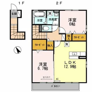 プレミール【2階】の間取り
