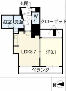 エルブ葵【8階】の間取り
