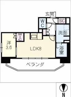 プレサンス ロジェ車道駅前NORTH【2階】の間取り