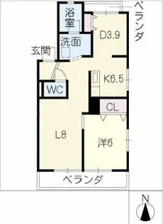 浦里第1マンション【1階】の間取り