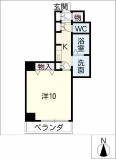 エースリービル【6階】の間取り