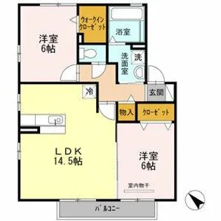 ブリジャール B棟【2階】の間取り