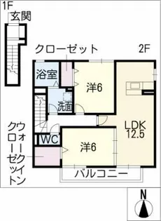 アズール【2階】の間取り
