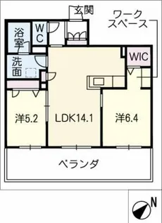プライムフォレスト【2階】の間取り
