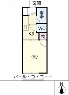 コーポフジⅡ【2階】の間取り