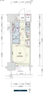 プレサンスNAGOYAシティオ【10階】の間取り
